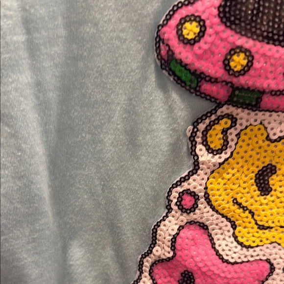 Lola and the boys Kids Light Blue UFO Graphic Tee size 10 - Picture 3 of 5